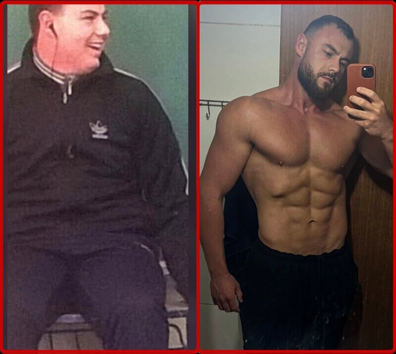 Antes e depois do treinador Alisson de Oliveira